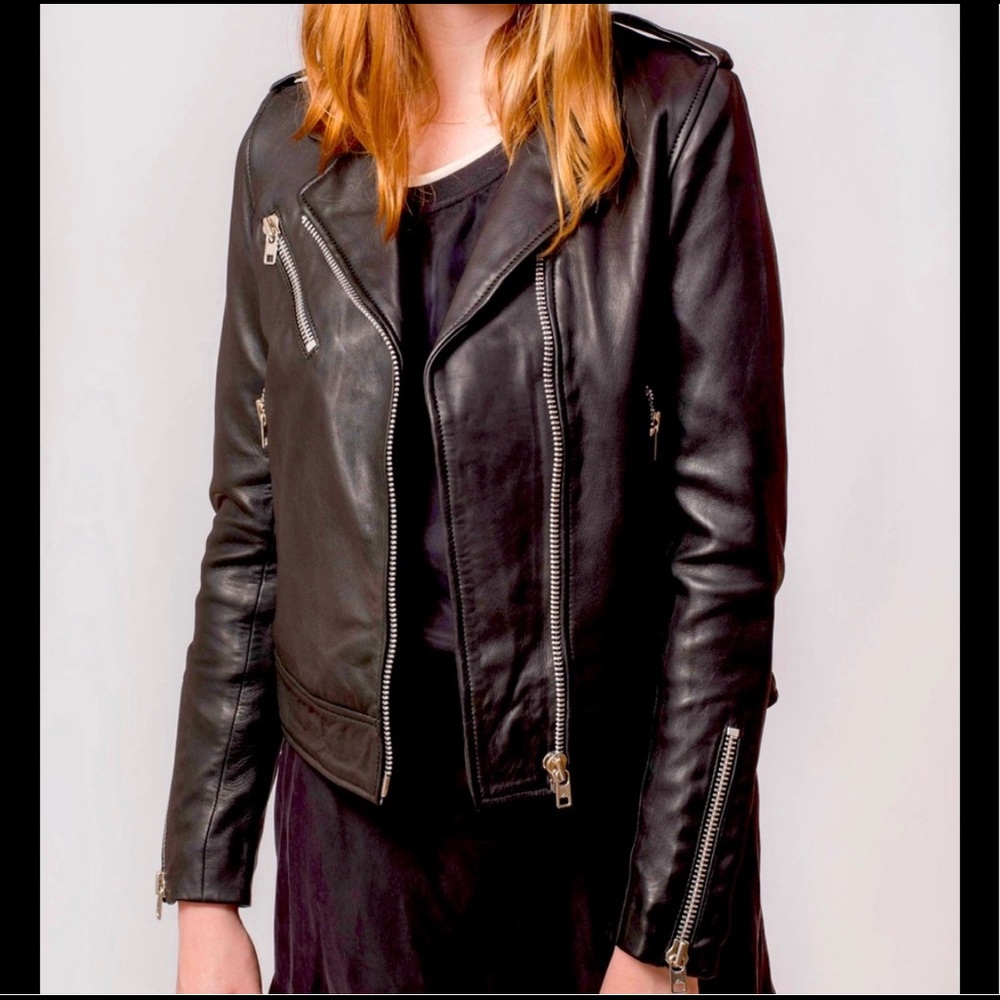 Won Hundred Manilla leather moto jacket